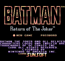 Batman: Return of the Joker (NES, Family Computer) (gamerip